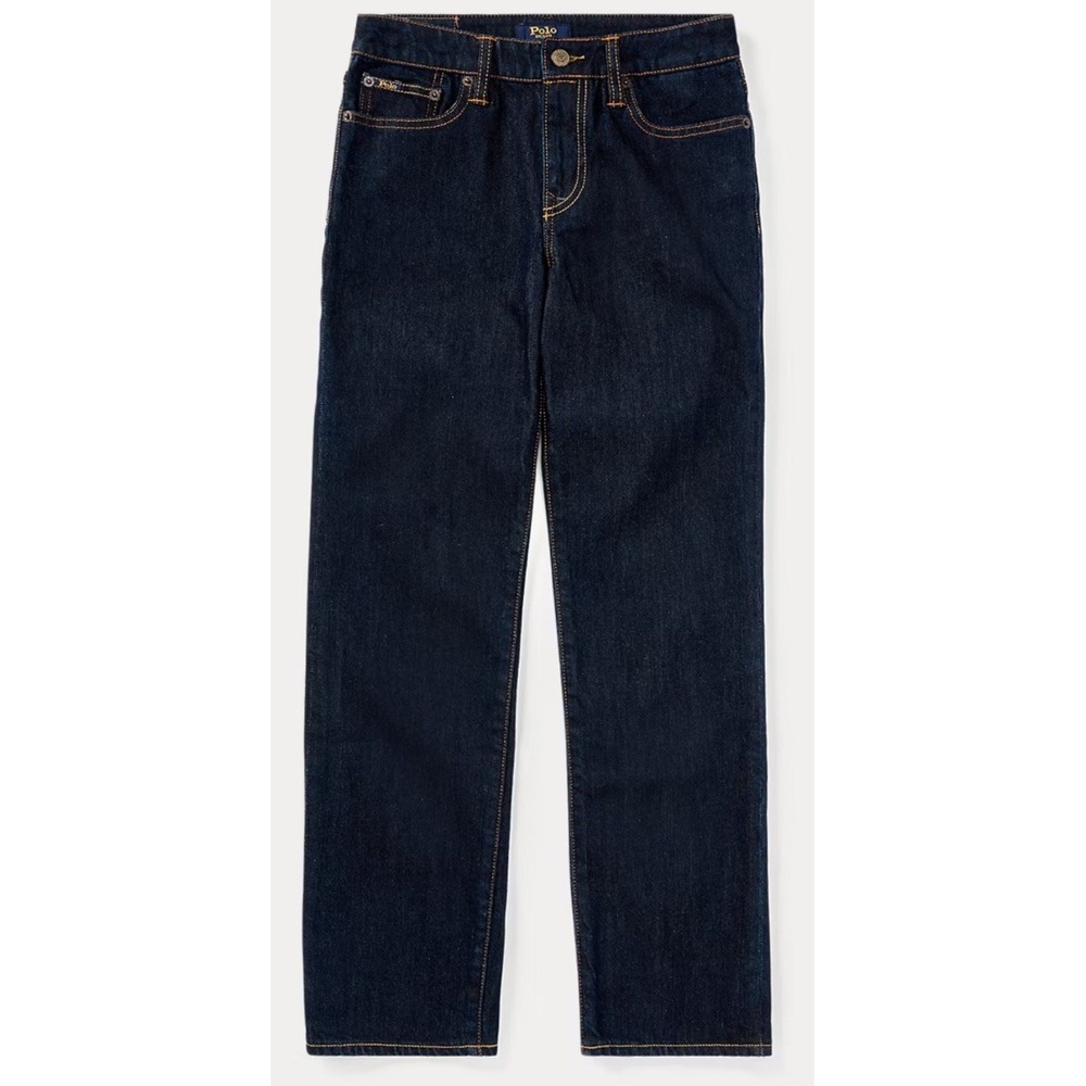NWT Polo Ralph Lauren Hampton Straight Jeans Low-Stretch Dark Indigo Big Boys 12